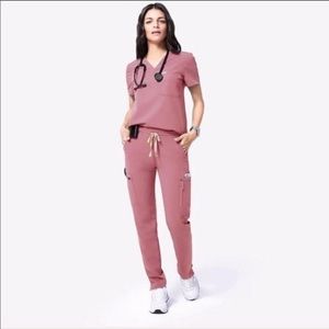 Figs mauve zola scrub pants